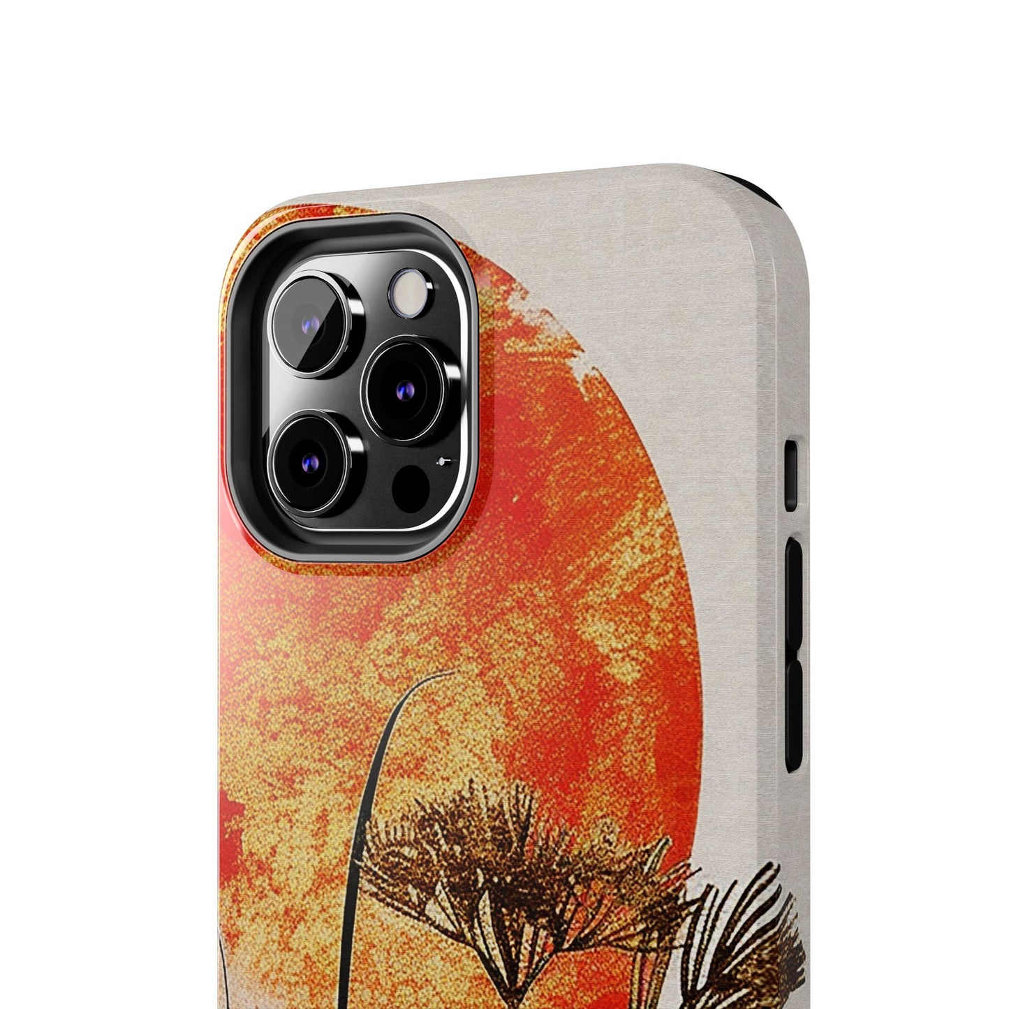 Artistic Floral Tough Phone Case - Sunset Design for Nature Lovers