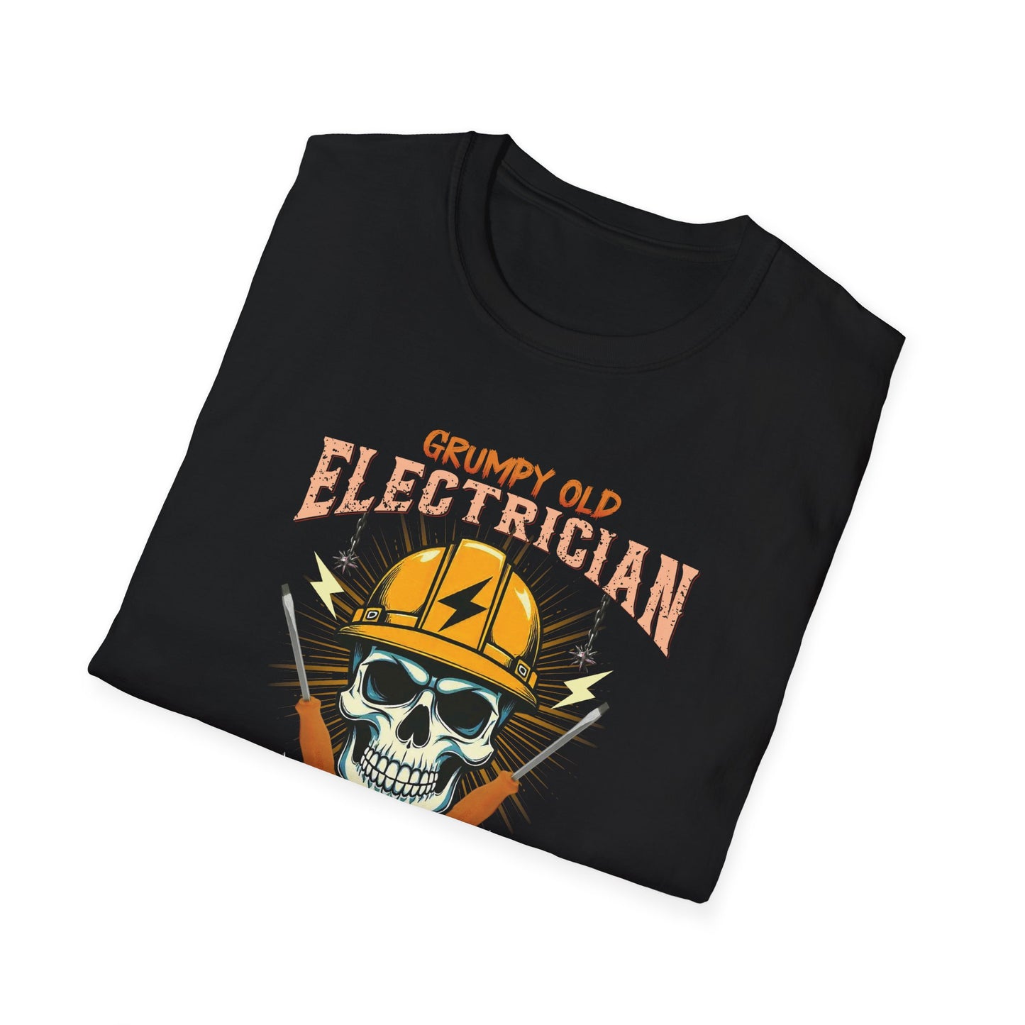 Grumpy Old Electrician Funny T-Shirt