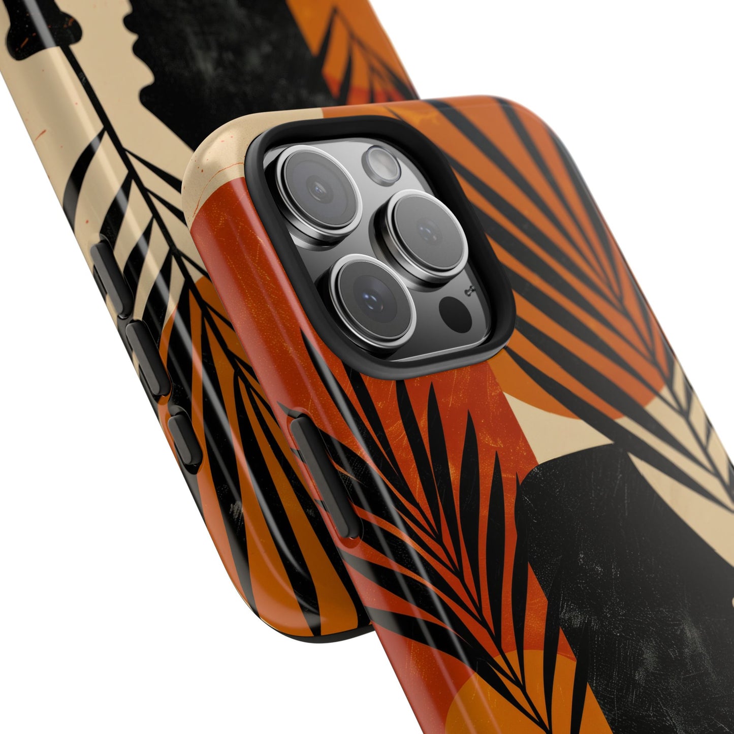 Artistic Tough Phone Case with Nature-Inspired Design
