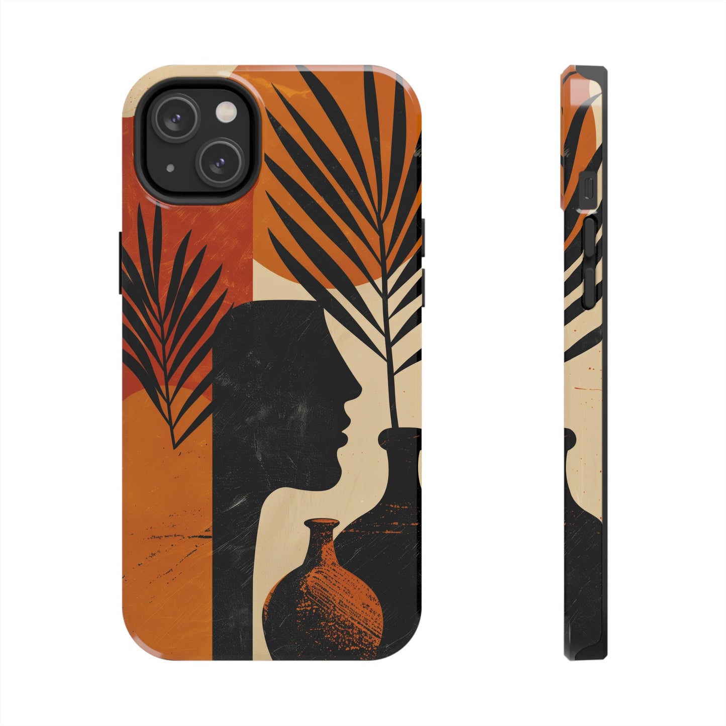 Artistic Tough Phone Case with Nature-Inspired Design