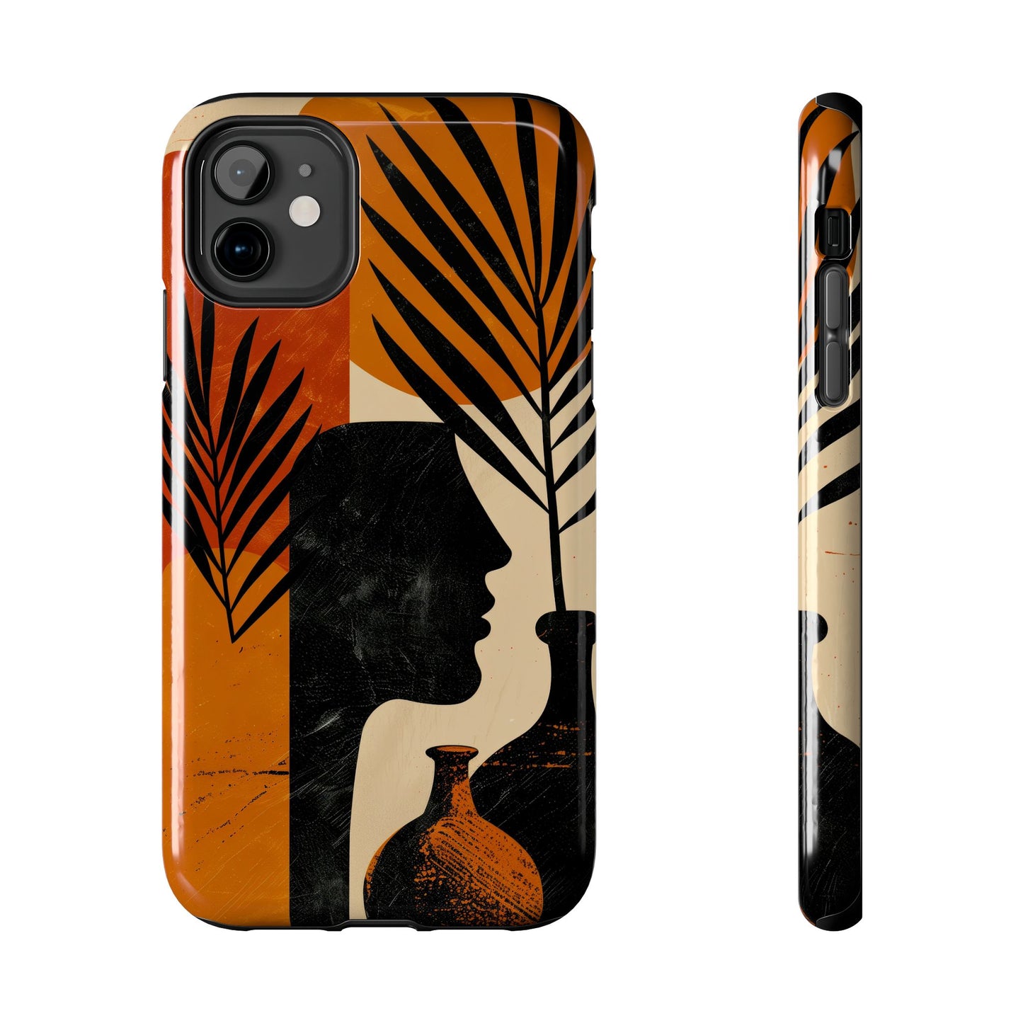 Artistic Tough Phone Case with Nature-Inspired Design
