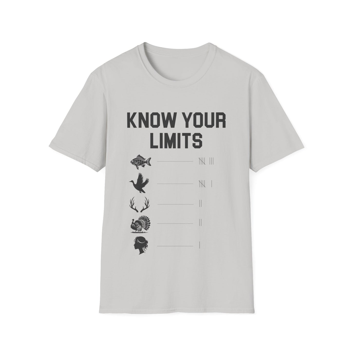 Unisex Softstyle T-Shirt - Know Your Limits | Motivational Tee, Gift for Nature Lovers, Inspirational Attire, Outdoor Adventure Shirt