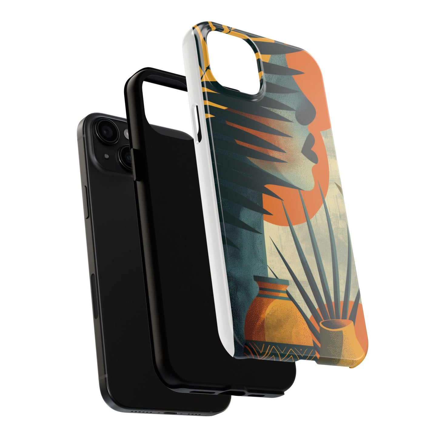 Stylish Tough Phone Cases with Abstract Design, Unique Phone Accessories, Gift for Art Lovers, Customizable Phone Covers, Modern Aesthetic