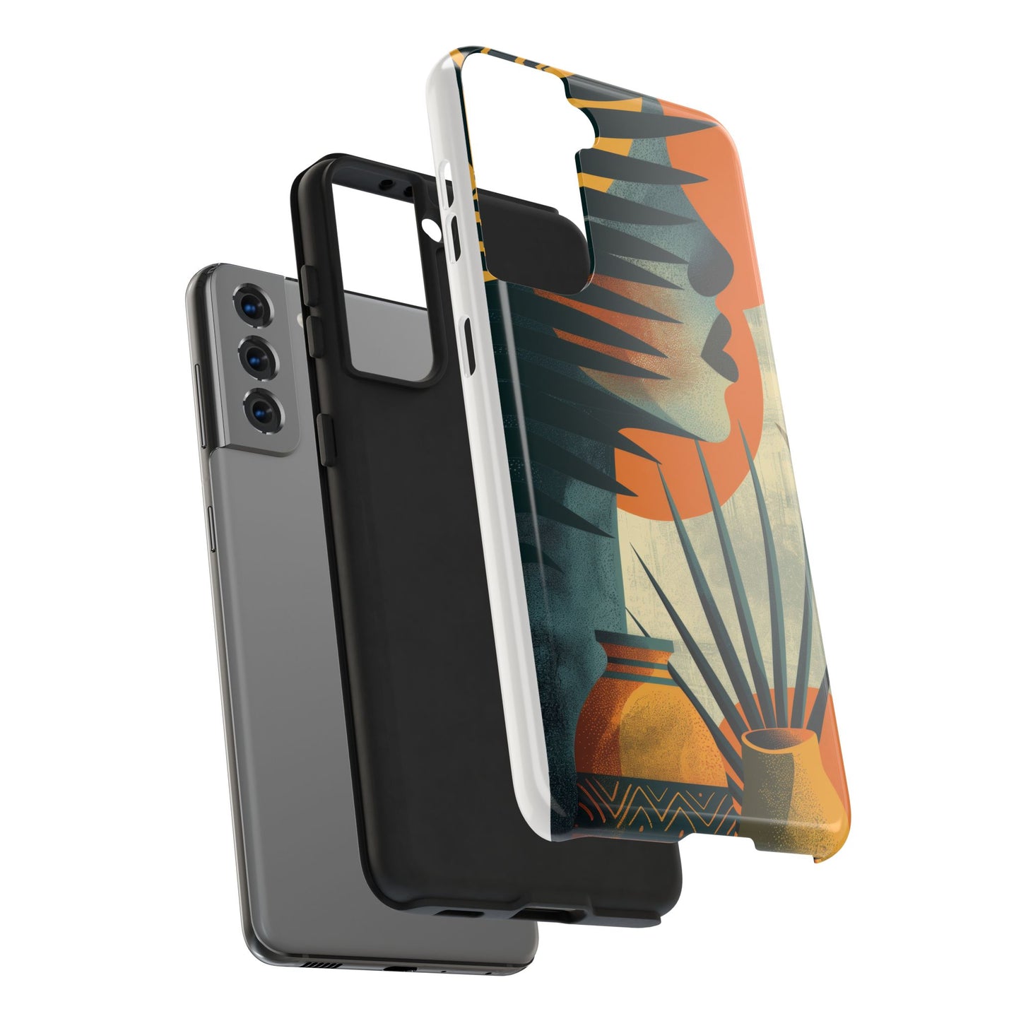 Stylish Tough Phone Cases with Abstract Design, Unique Phone Accessories, Gift for Art Lovers, Customizable Phone Covers, Modern Aesthetic
