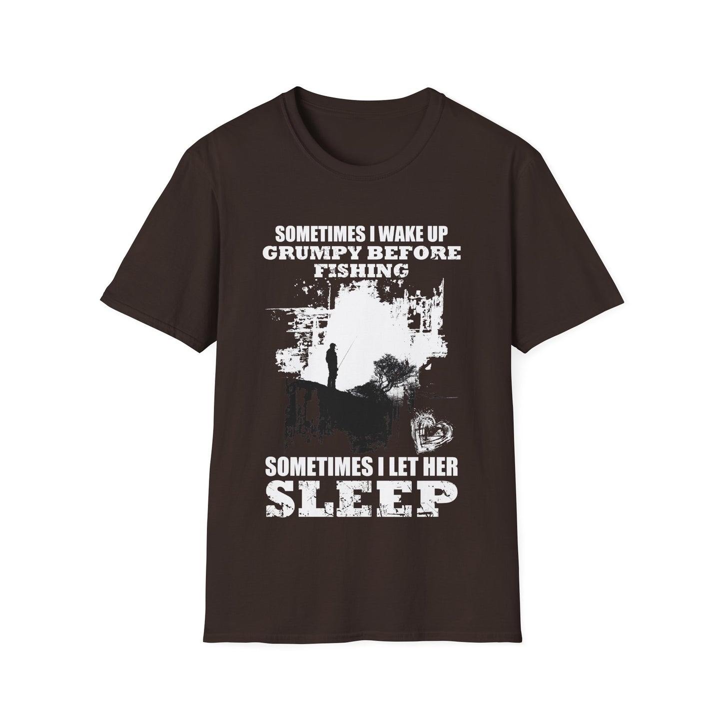 Grumpy Fisherman Unisex Softstyle T-Shirt - Funny Fishing Humor Tee