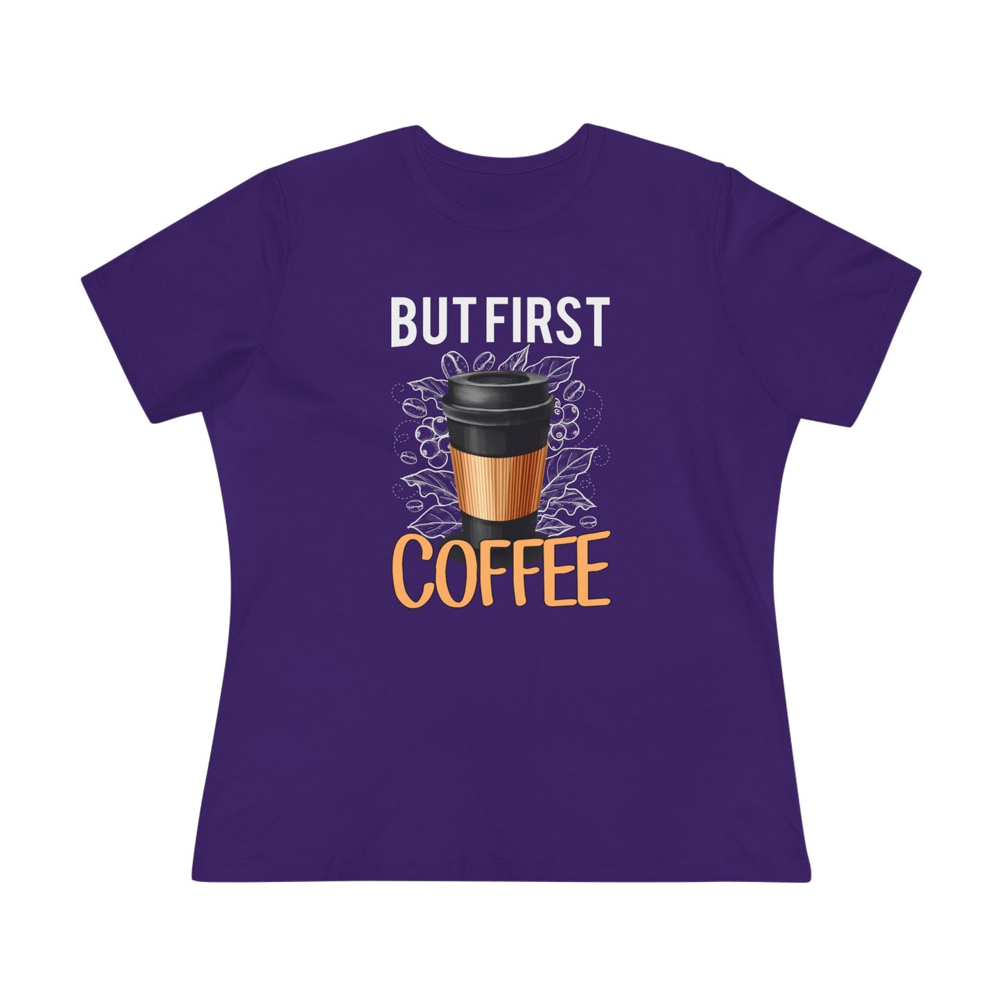 But First Coffee Women's Cotton Tee, Coffee Lover Shirt, Casual T-Shirt, Gift for Her, Everyday Wear, Trendy Graphic Tee