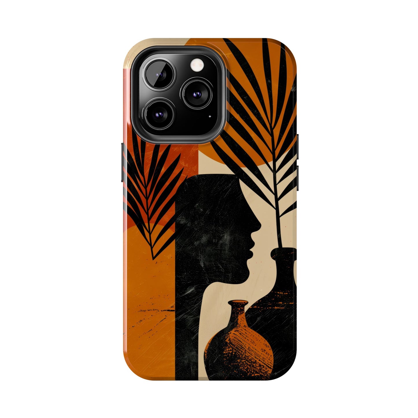 Artistic Tough Phone Case with Nature-Inspired Design
