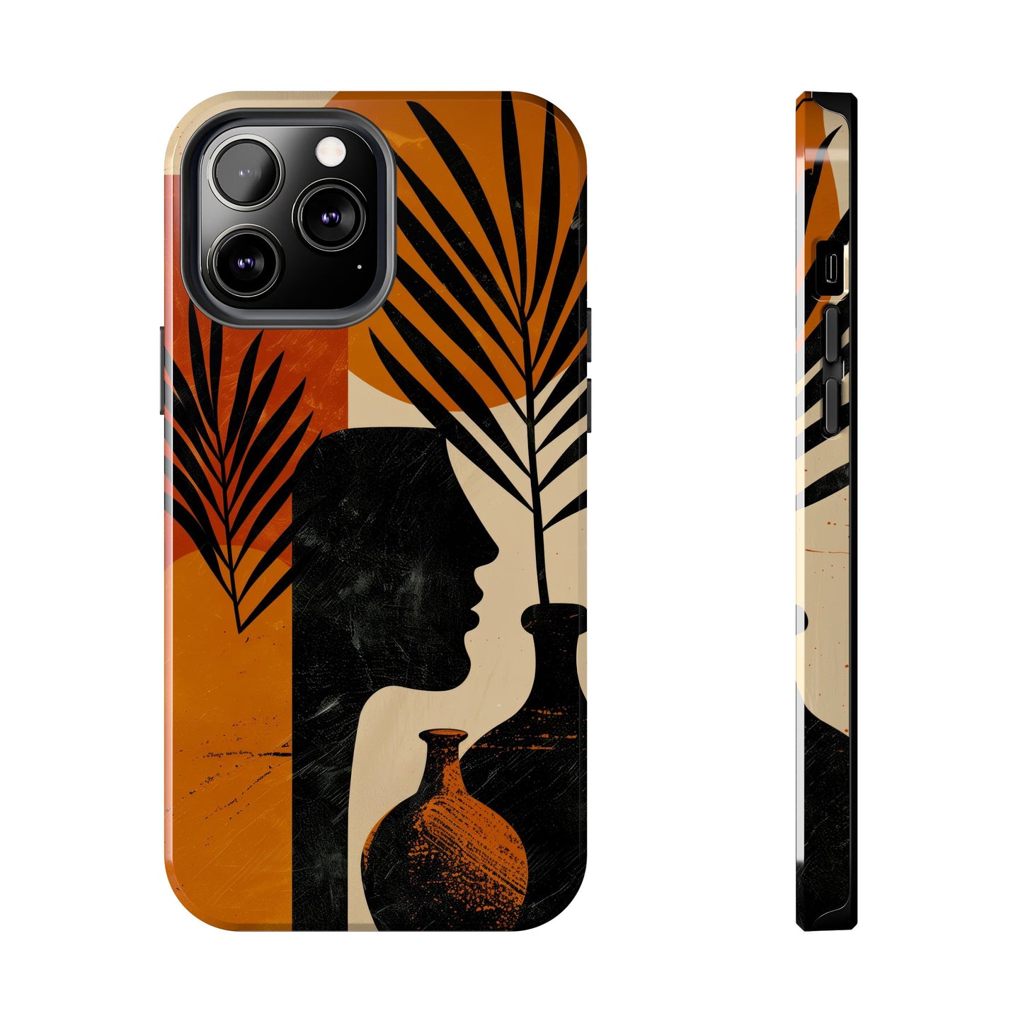 Artistic Tough Phone Case with Nature-Inspired Design