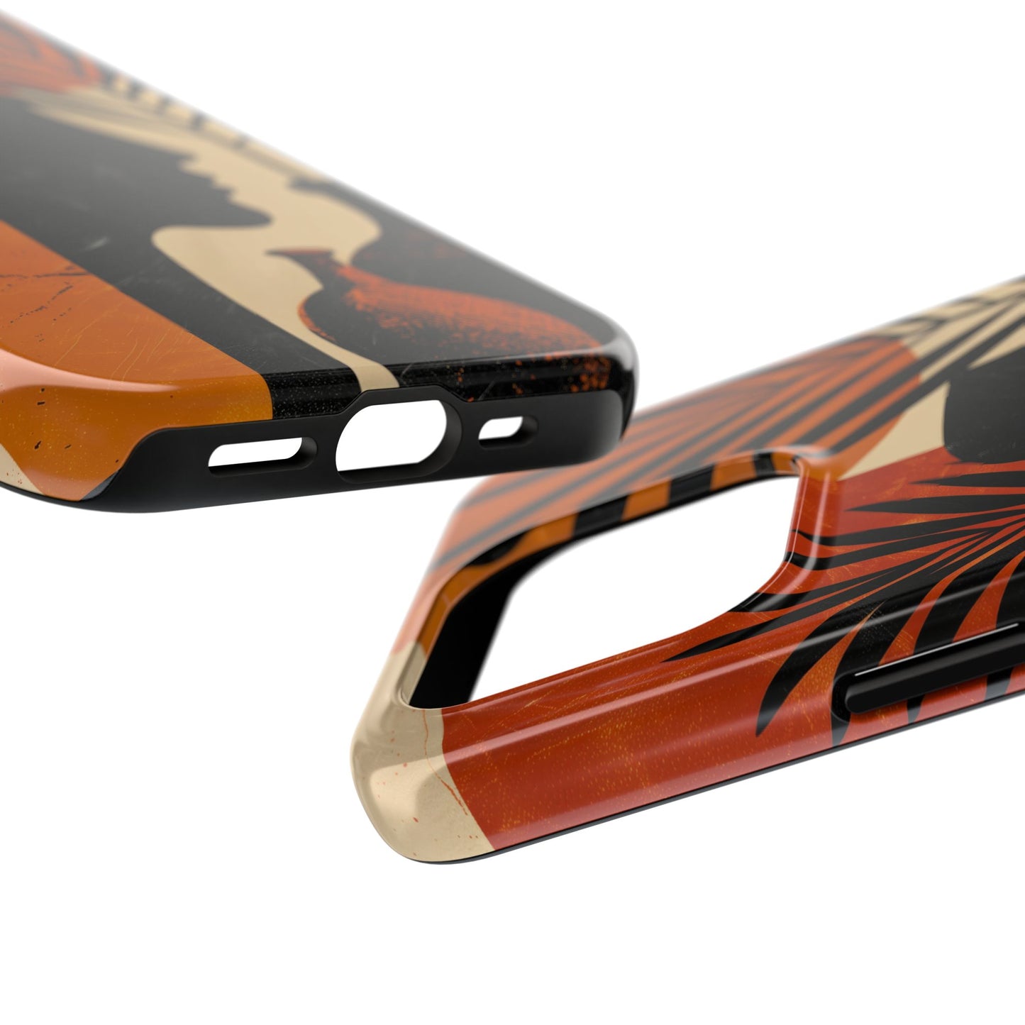 Artistic Tough Phone Case with Nature-Inspired Design