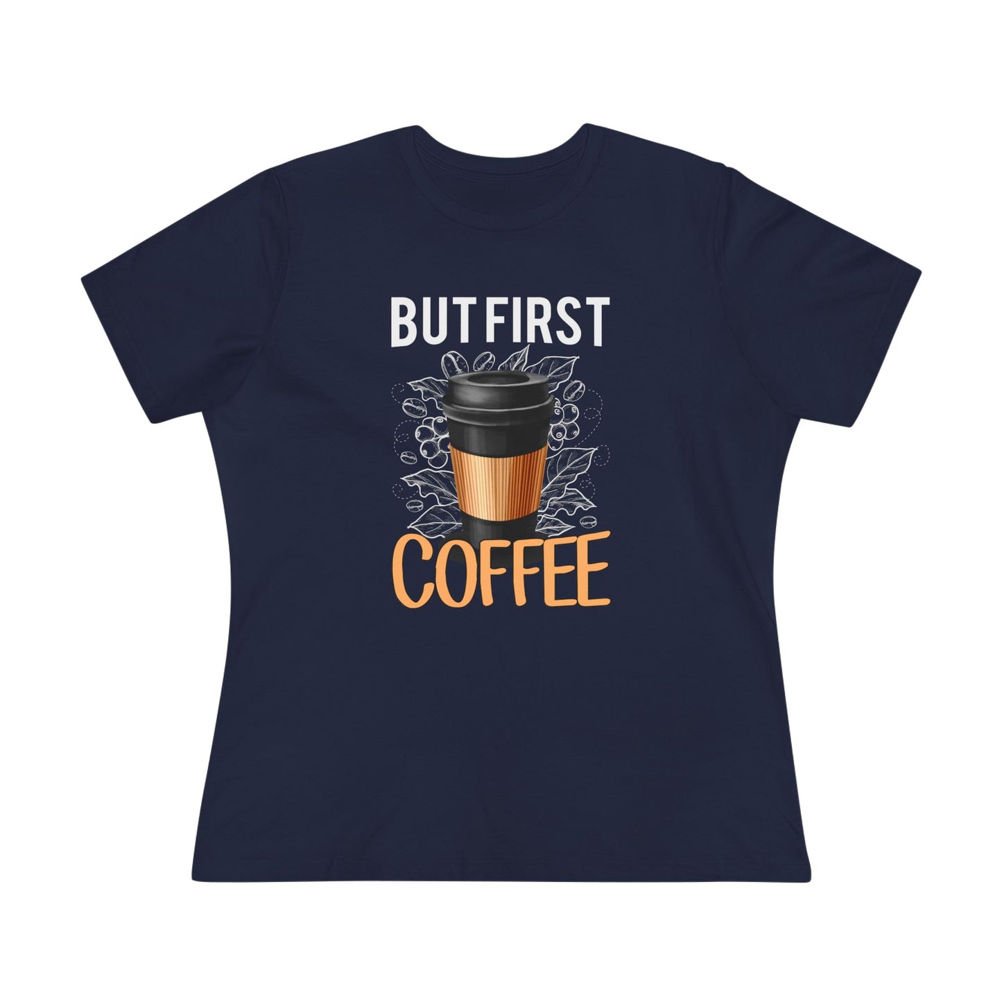 But First Coffee Women's Cotton Tee, Coffee Lover Shirt, Casual T-Shirt, Gift for Her, Everyday Wear, Trendy Graphic Tee