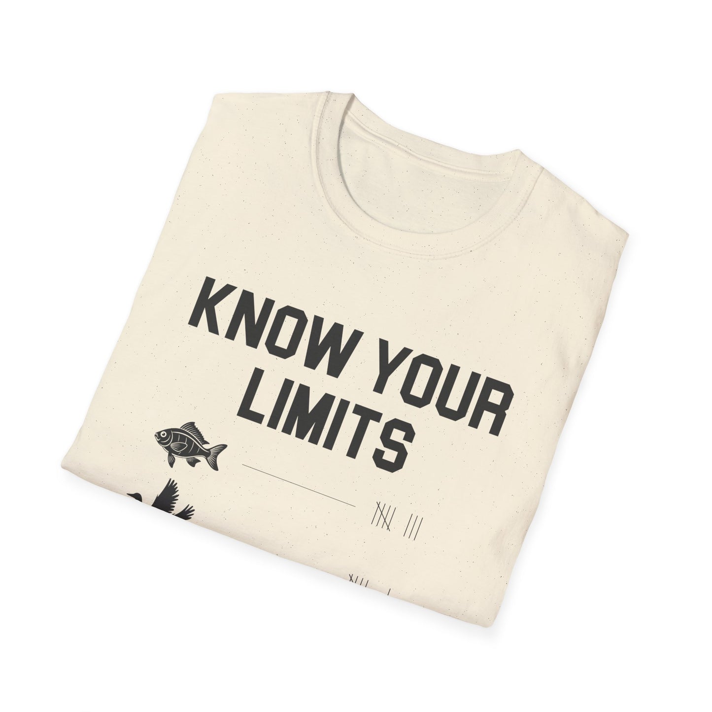Unisex Softstyle T-Shirt - Know Your Limits | Motivational Tee, Gift for Nature Lovers, Inspirational Attire, Outdoor Adventure Shirt