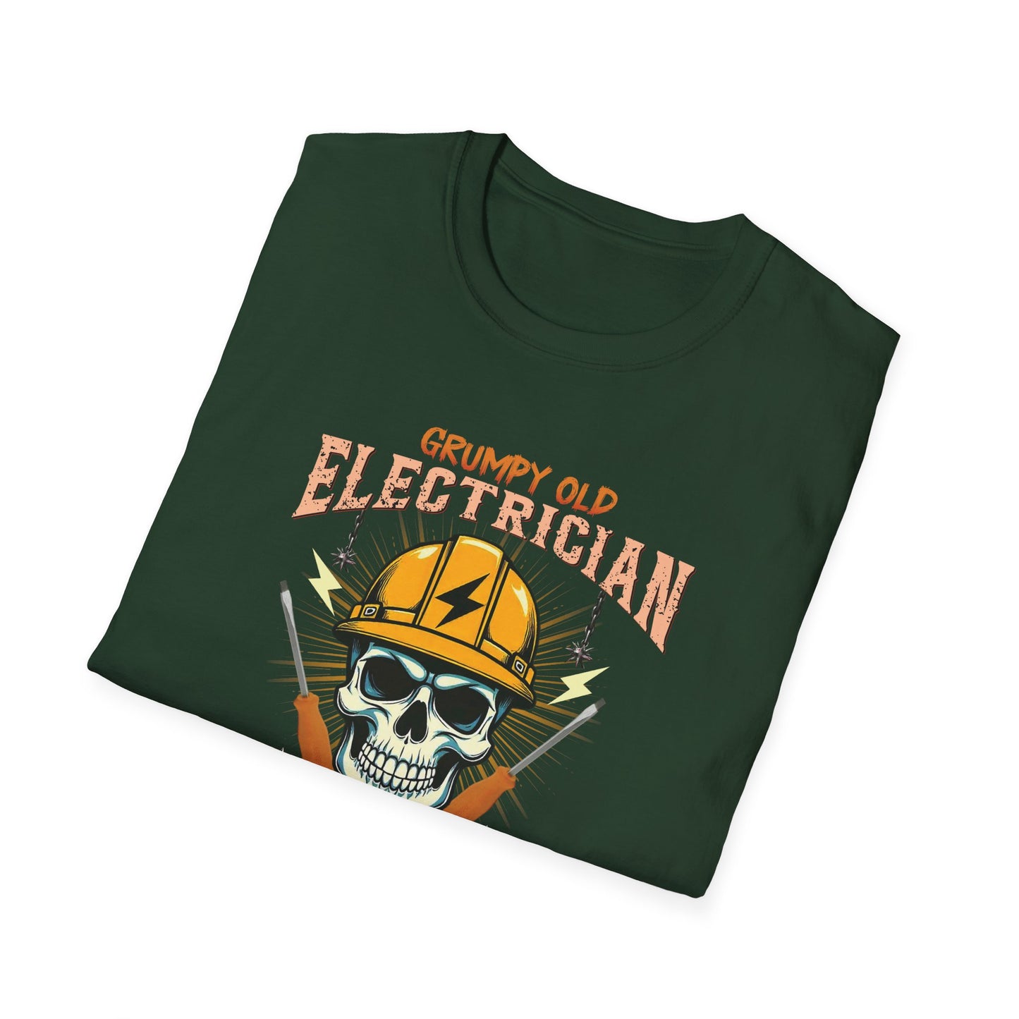 Grumpy Old Electrician Funny T-Shirt