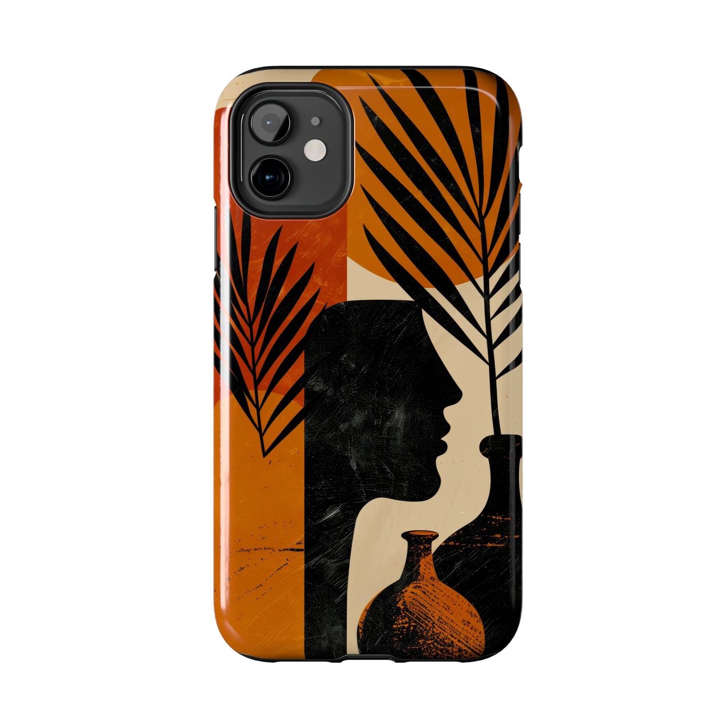 Artistic Tough Phone Case with Nature-Inspired Design