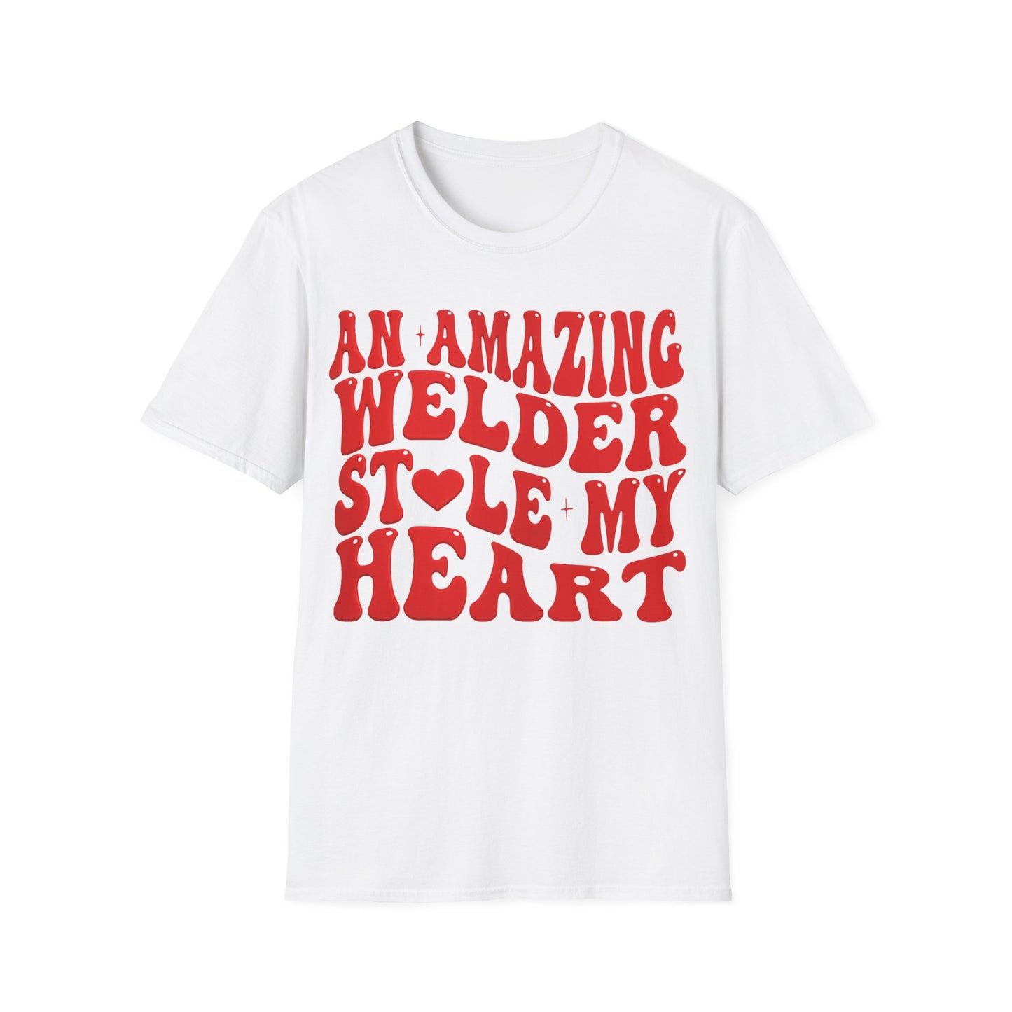 Amazing Welder Heart Unisex Softstyle T-Shirt