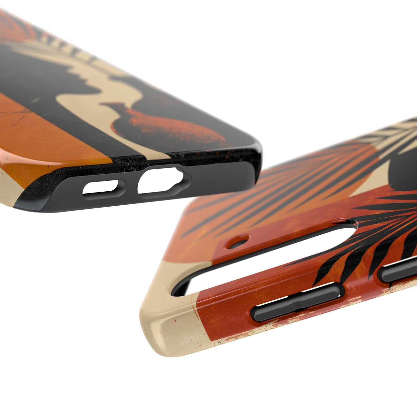 Artistic Tough Phone Case with Nature-Inspired Design
