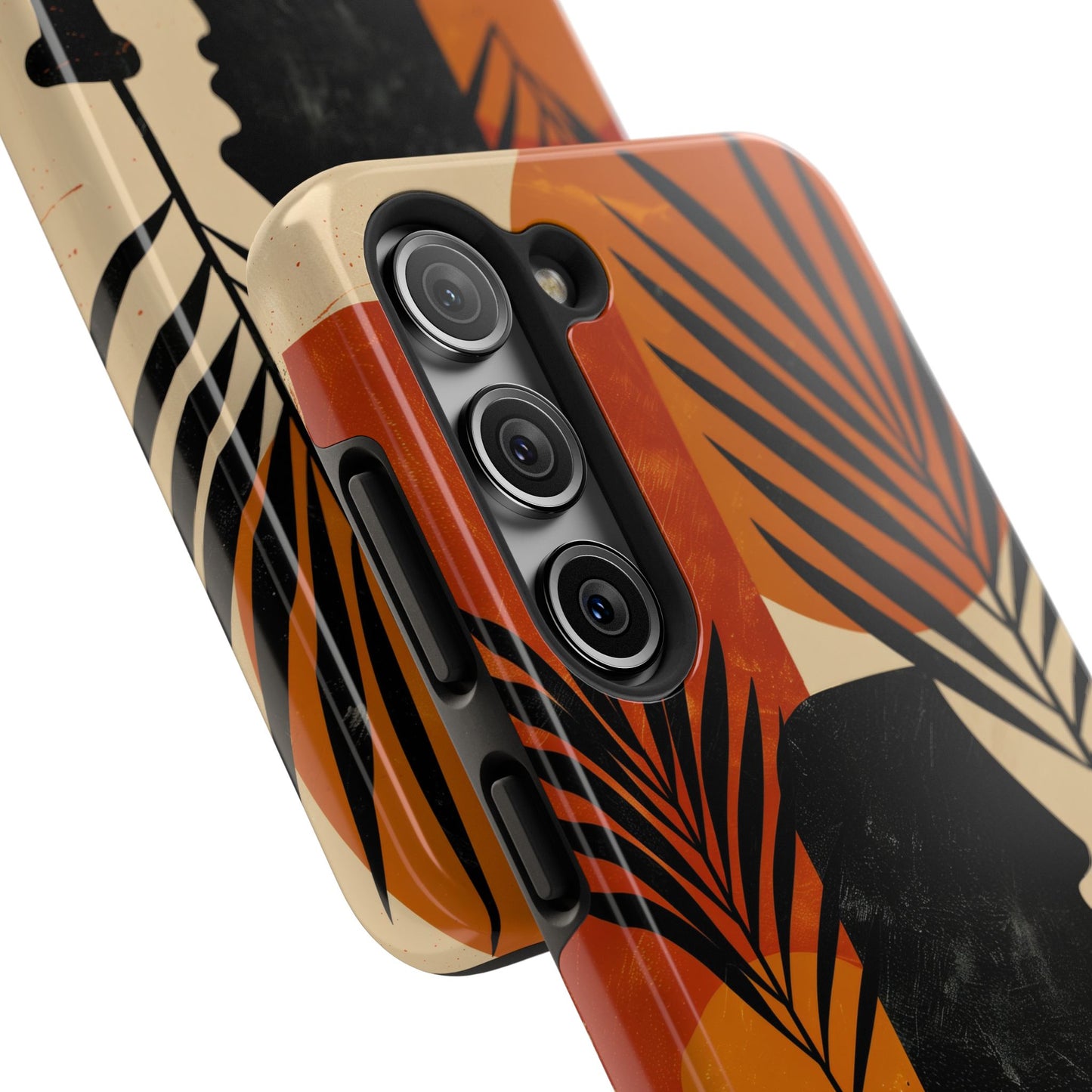 Artistic Tough Phone Case with Nature-Inspired Design