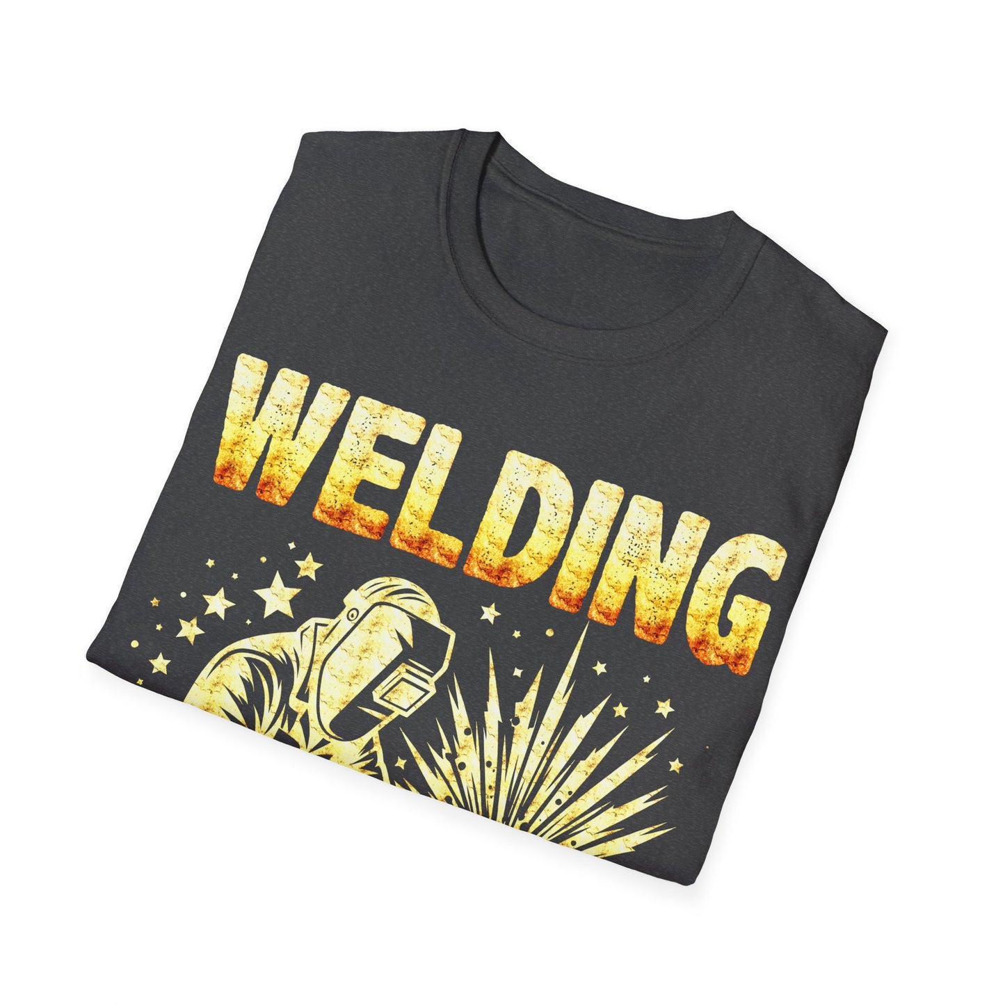 Welding T-Shirt - "It's Like Sewing with Fire" - Unisex Softstyle Tee for Welders and DIY Enthusiasts