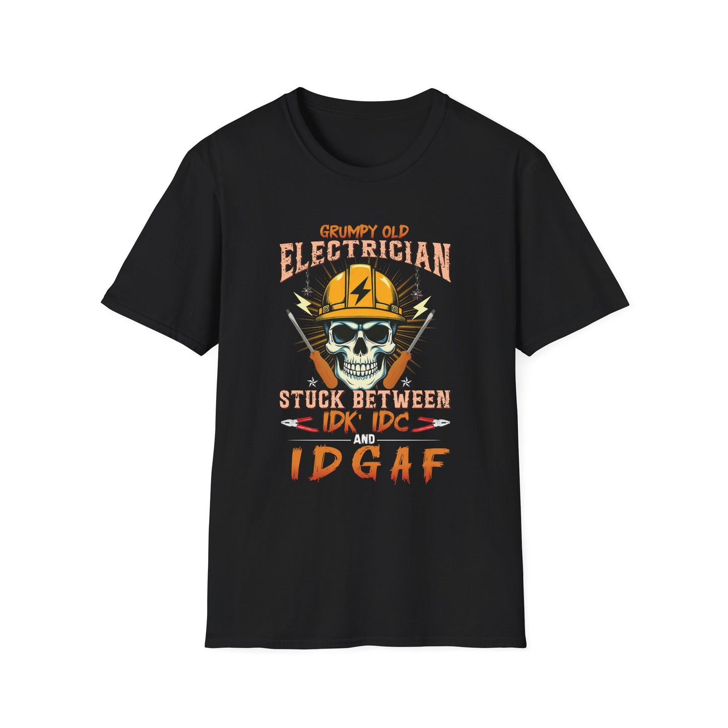 Grumpy Old Electrician Funny T-Shirt