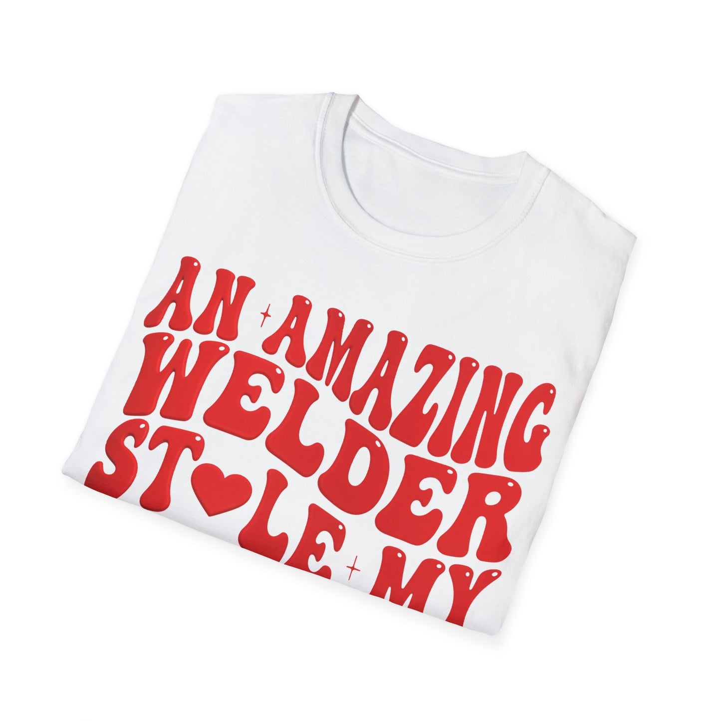 Amazing Welder Heart Unisex Softstyle T-Shirt