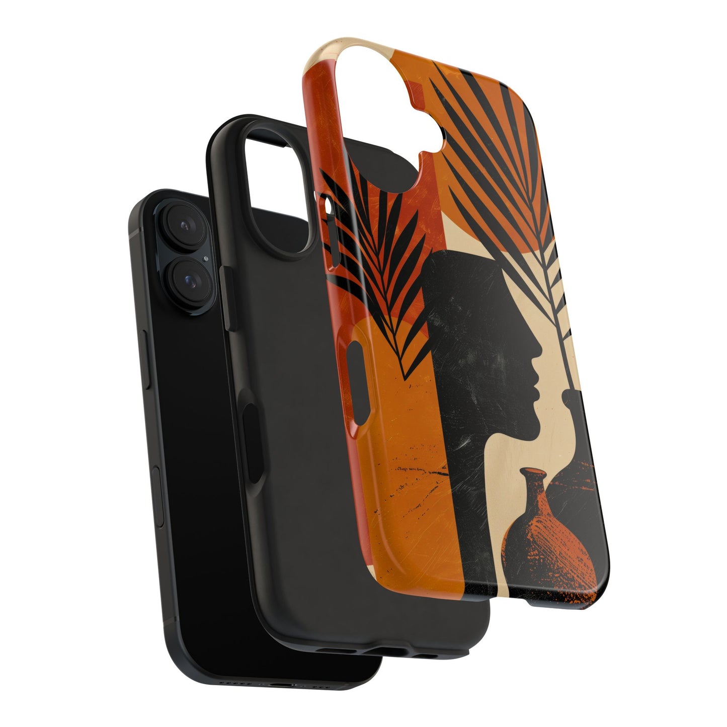 Artistic Tough Phone Case with Nature-Inspired Design
