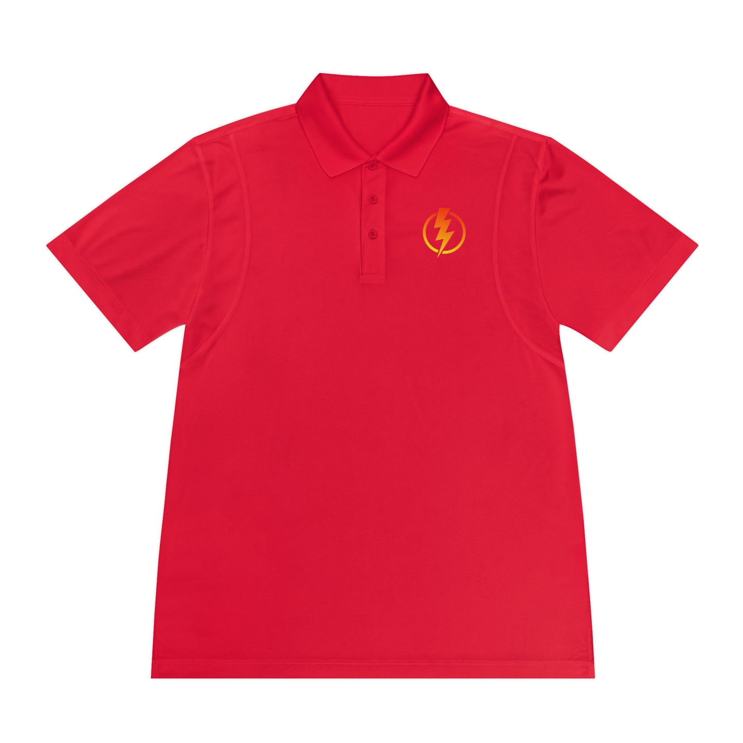 Men's Sport Polo Shirt with Lightning Bolt Design