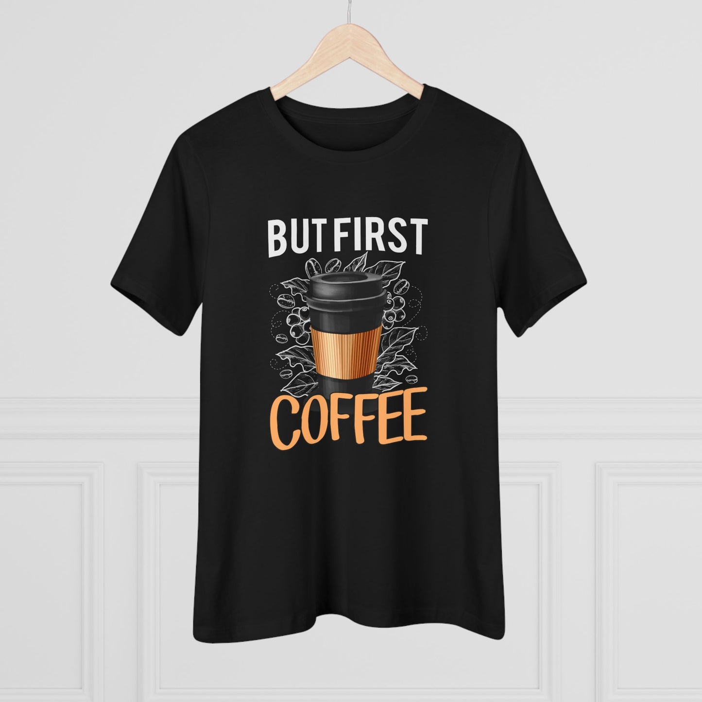 But First Coffee Women's Cotton Tee, Coffee Lover Shirt, Casual T-Shirt, Gift for Her, Everyday Wear, Trendy Graphic Tee