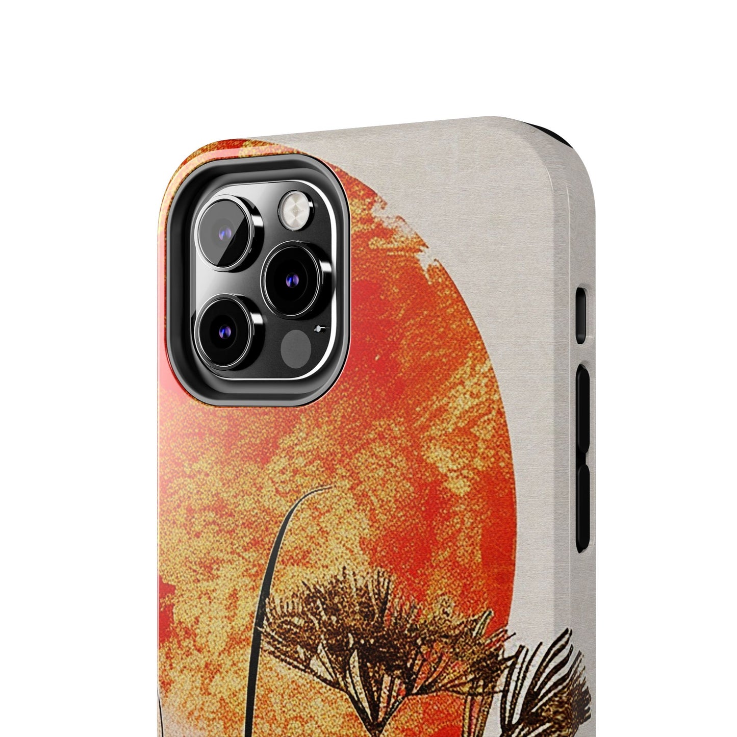 Artistic Floral Tough Phone Case - Sunset Design for Nature Lovers