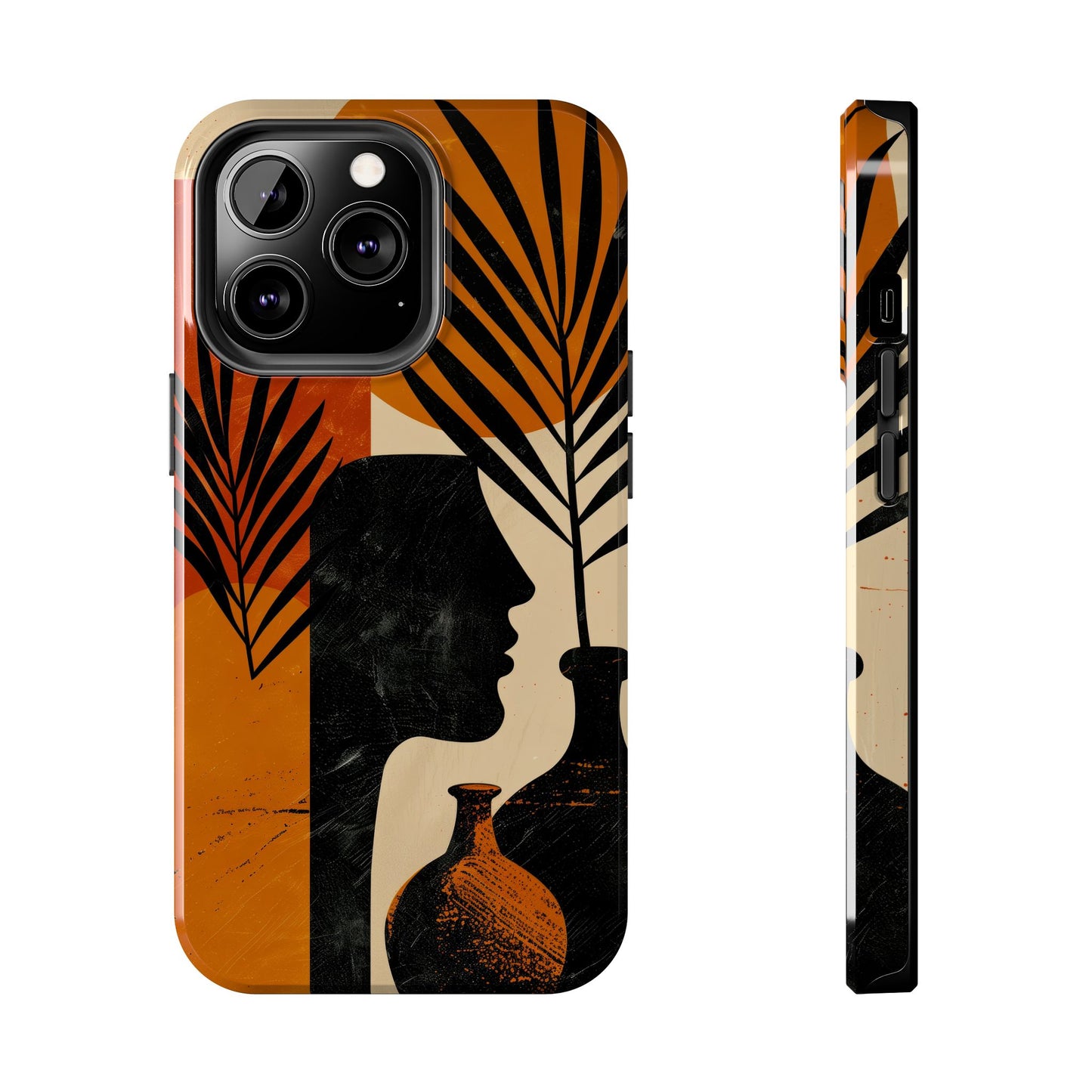 Artistic Tough Phone Case with Nature-Inspired Design