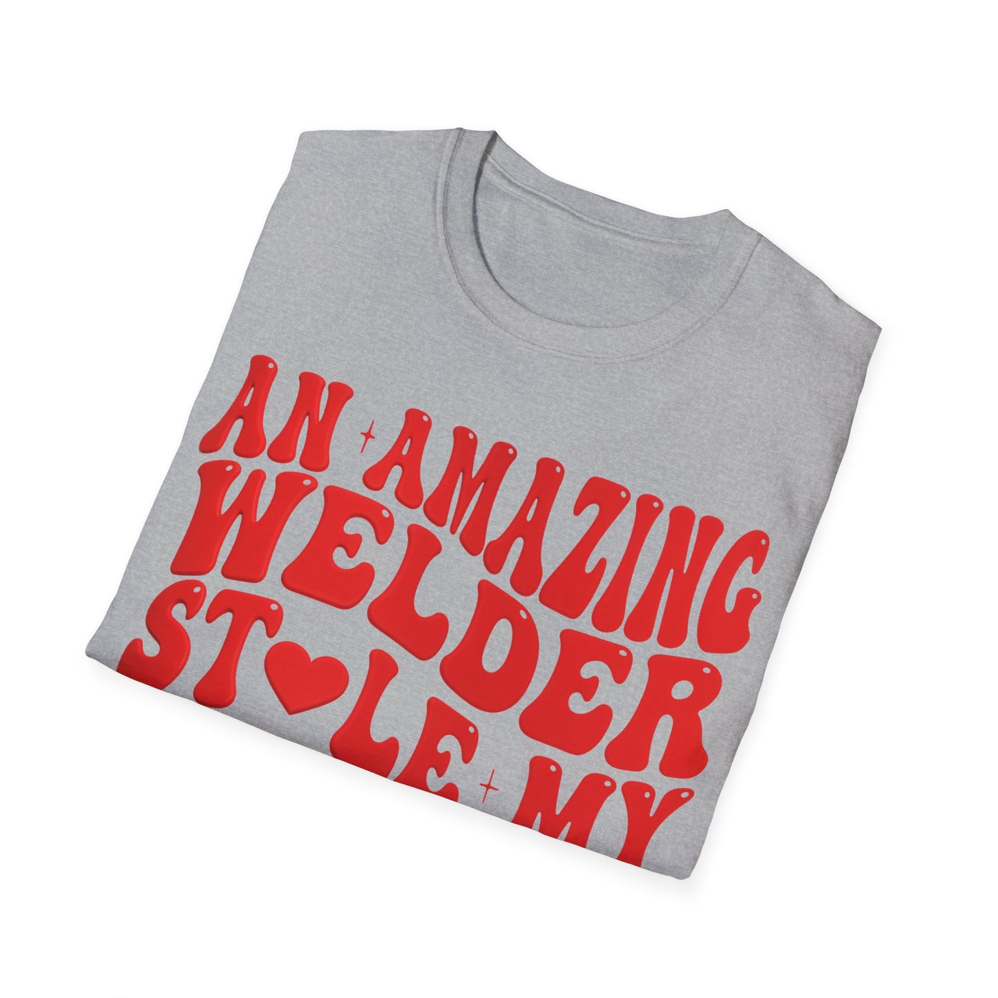 Amazing Welder Heart Unisex Softstyle T-Shirt