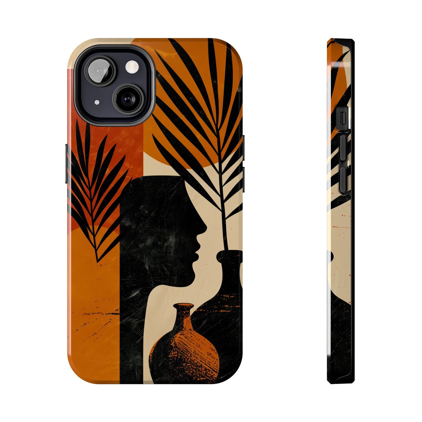 Artistic Tough Phone Case with Nature-Inspired Design