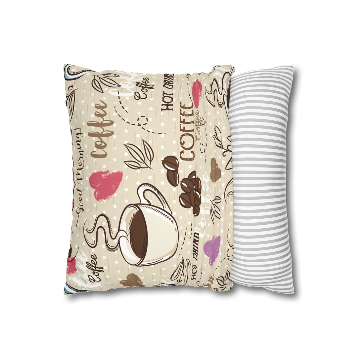 Coffee-Themed Pillowcase for Cozy Living Rooms, Coffee Lover Gift, Home Decor Accent, Housewarming Gift, Unique Bedding