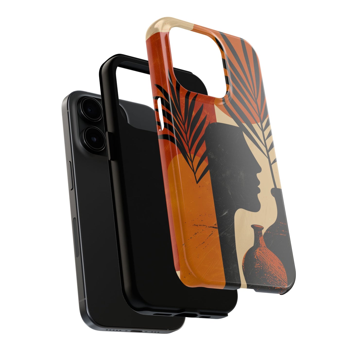 Artistic Tough Phone Case with Nature-Inspired Design