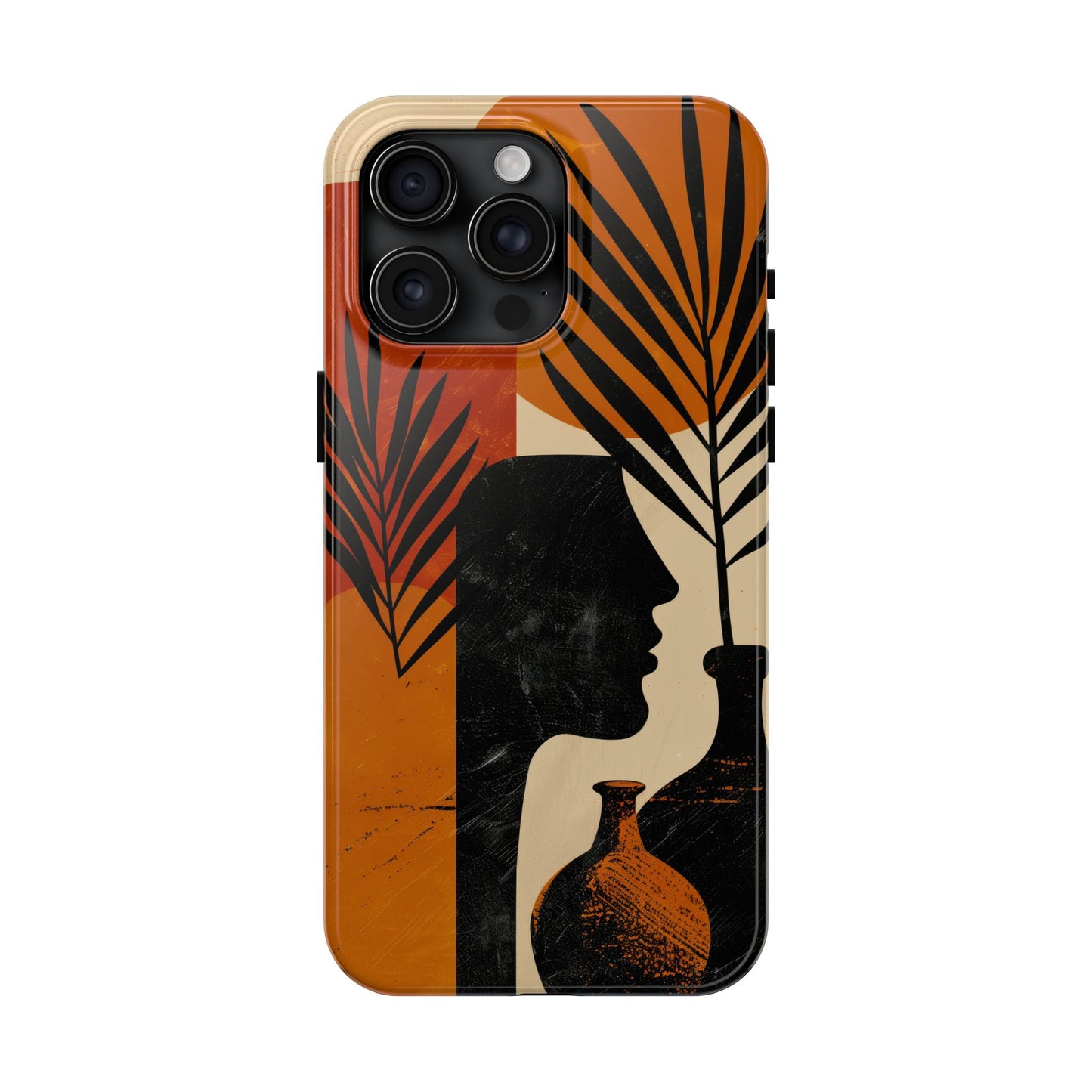 Artistic Tough Phone Case with Nature-Inspired Design