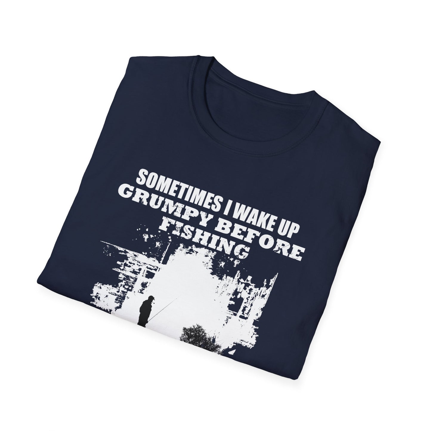Grumpy Fisherman Unisex Softstyle T-Shirt - Funny Fishing Humor Tee