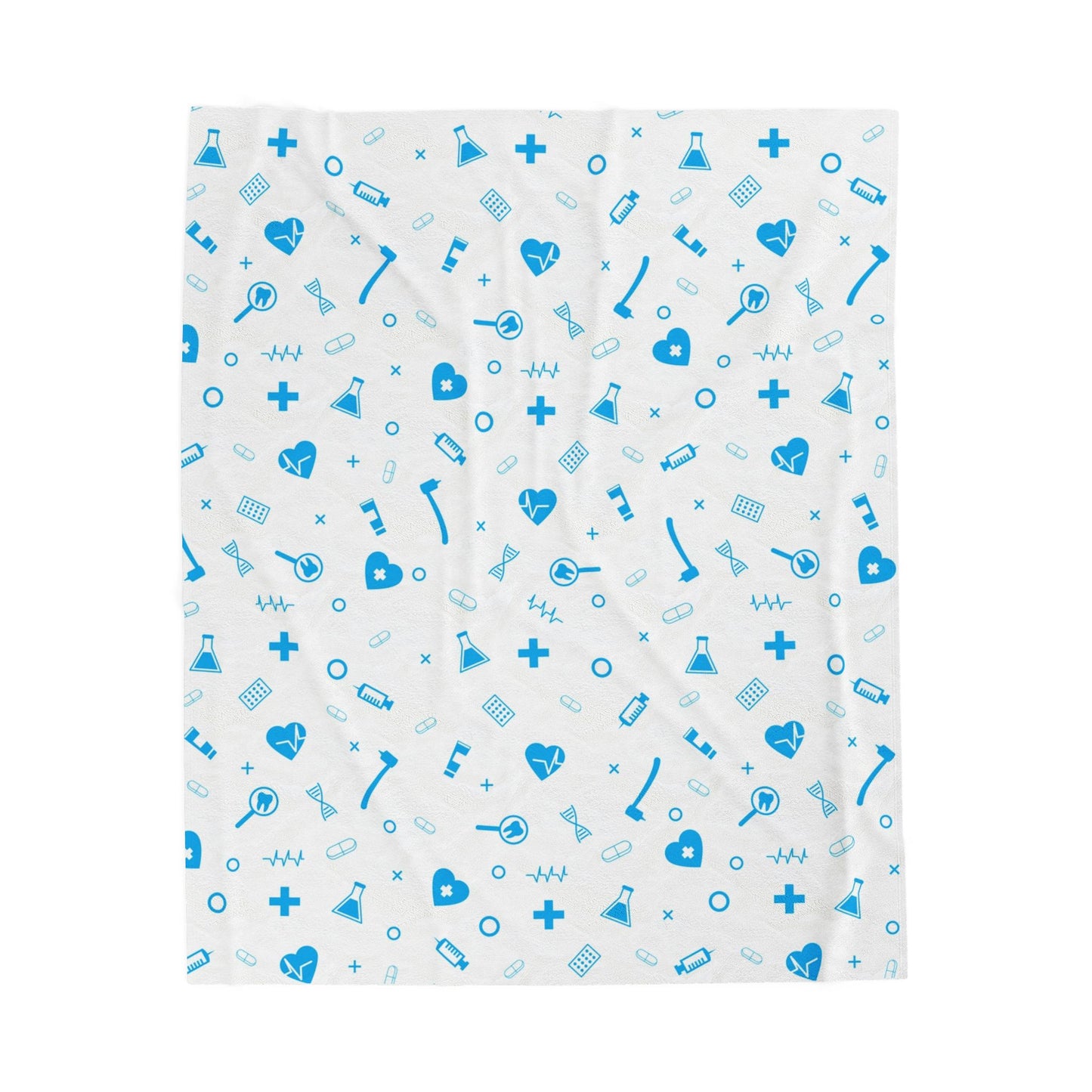 Medical-Themed Velveteen Plush Blanket for Cozy Comfort
