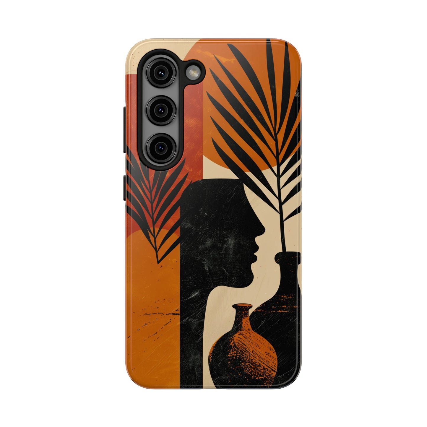 Artistic Tough Phone Case with Nature-Inspired Design