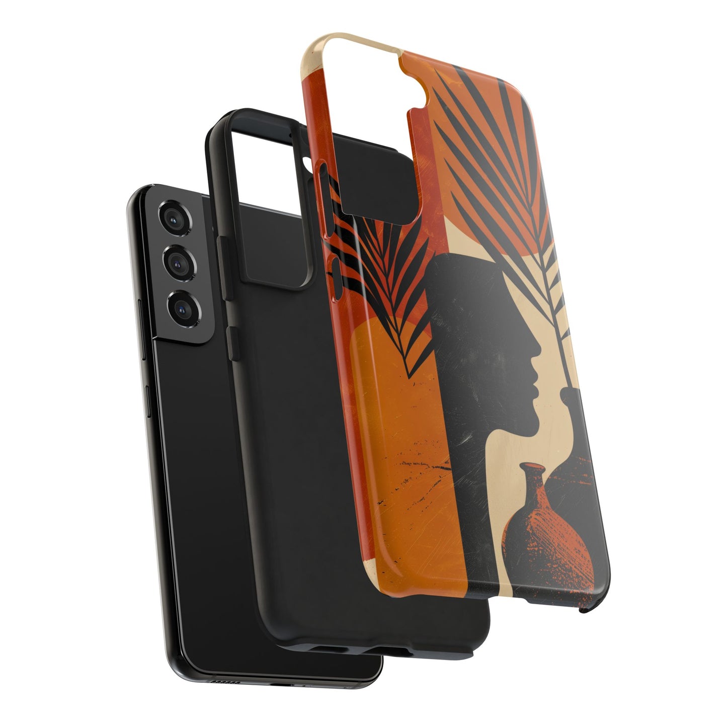 Artistic Tough Phone Case with Nature-Inspired Design