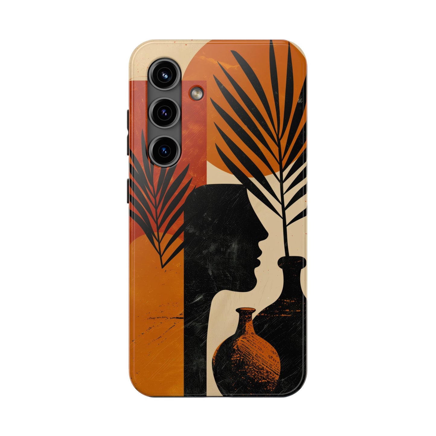Artistic Tough Phone Case with Nature-Inspired Design