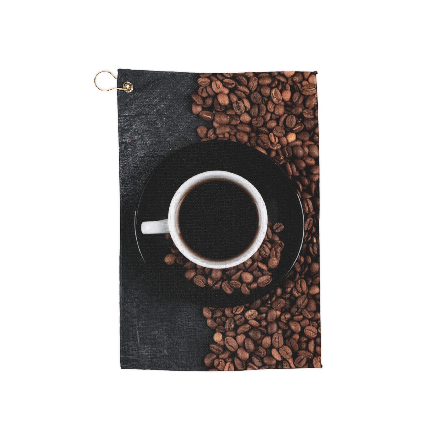 Coffee Lover's Golf Towel, Stylish Golf Accessory, Perfect Gift for Golfers, Sports Towel, Unique Golf Gear, Ideal for Golf Events