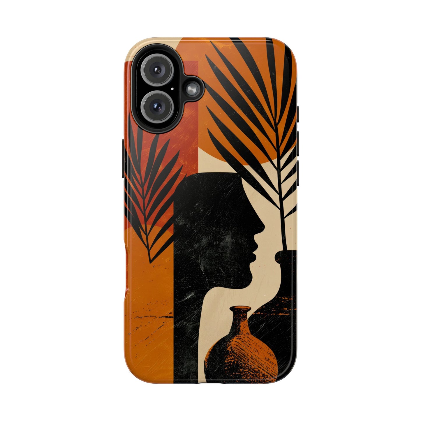 Artistic Tough Phone Case with Nature-Inspired Design