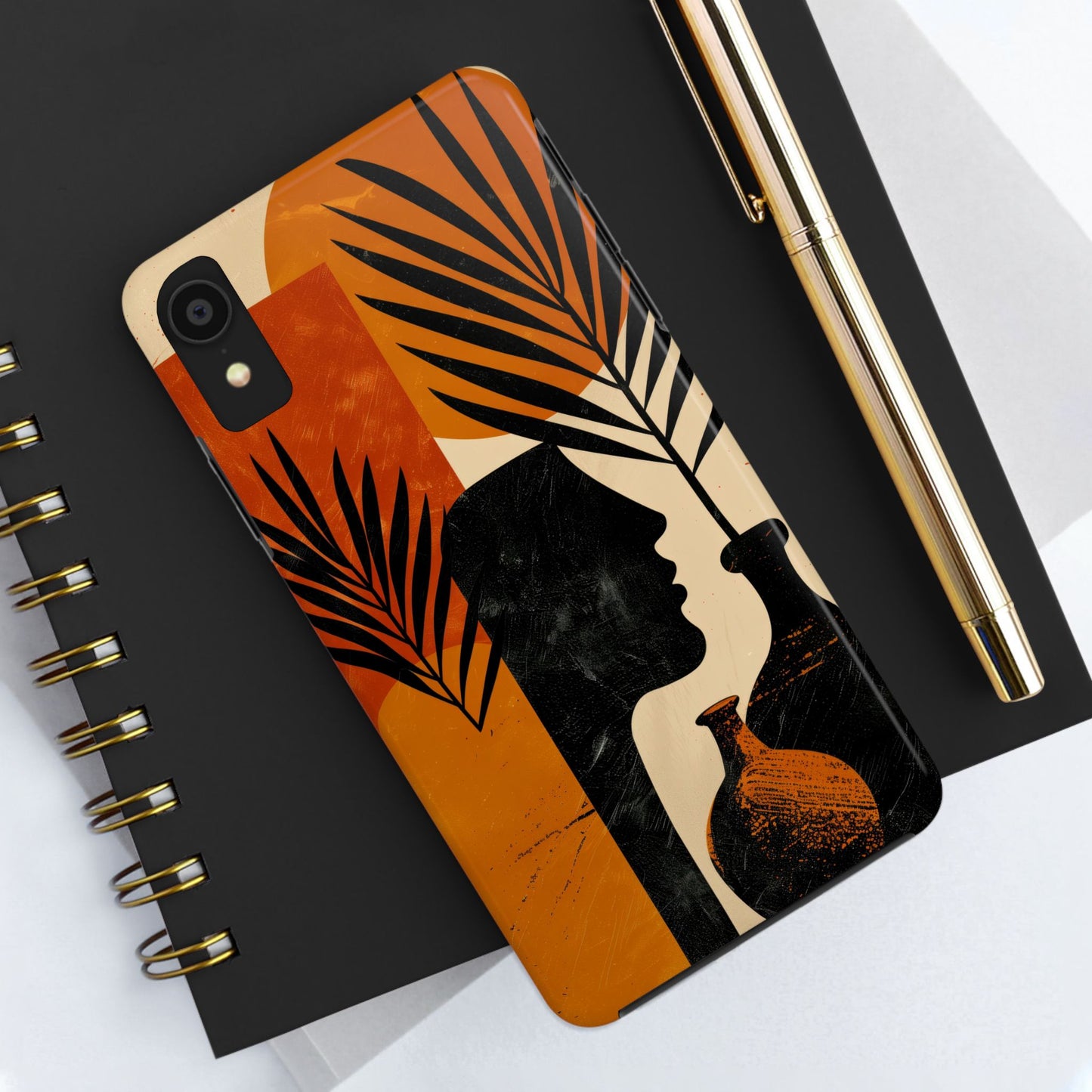 Artistic Tough Phone Case with Nature-Inspired Design