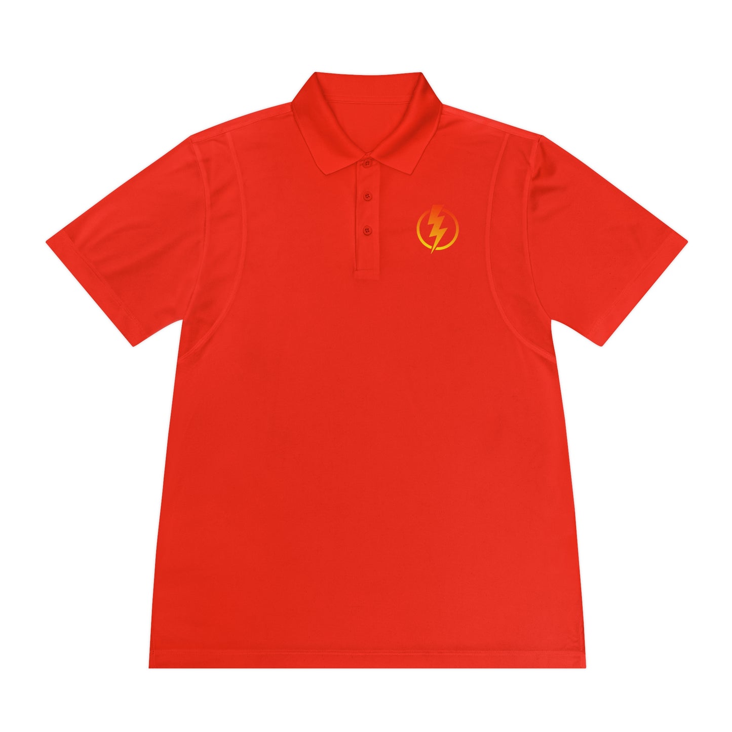Men's Sport Polo Shirt with Lightning Bolt Design