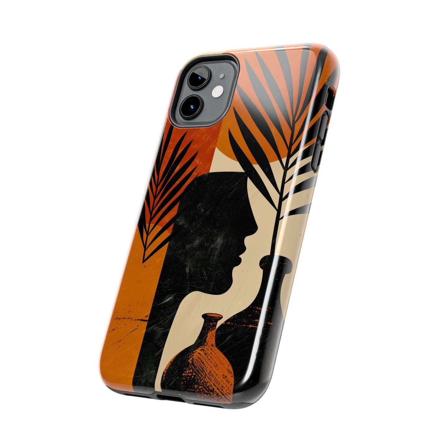 Artistic Tough Phone Case with Nature-Inspired Design