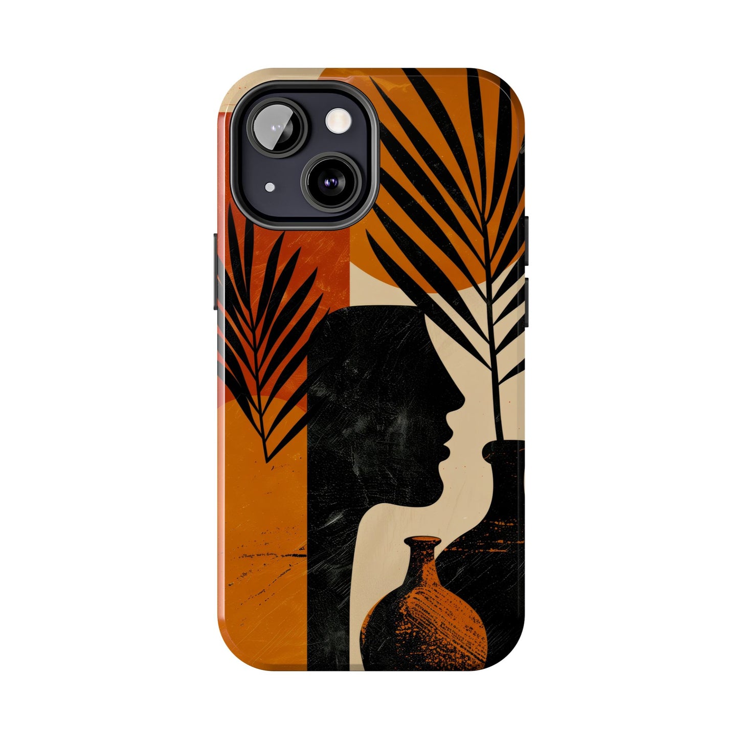 Artistic Tough Phone Case with Nature-Inspired Design