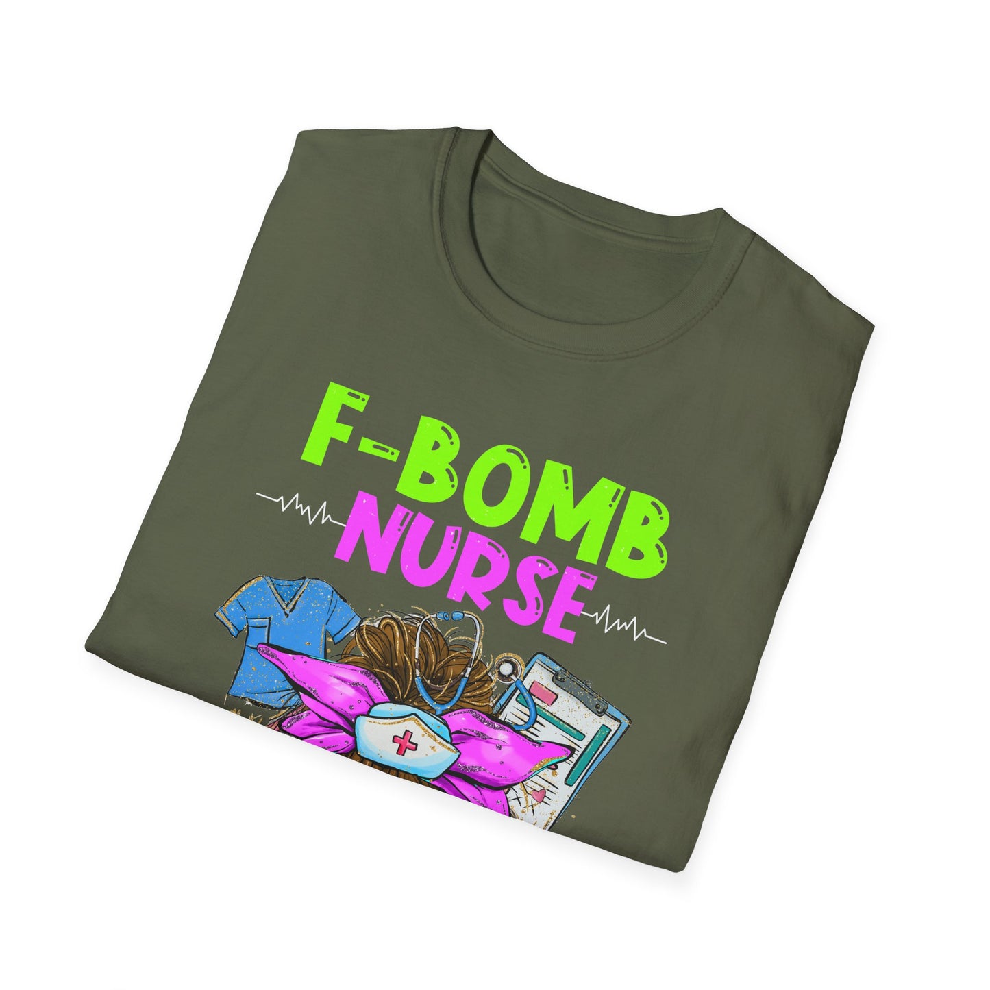 F-Bomb Nurse Unisex Softstyle T-Shirt - Funny Gift for Nurses