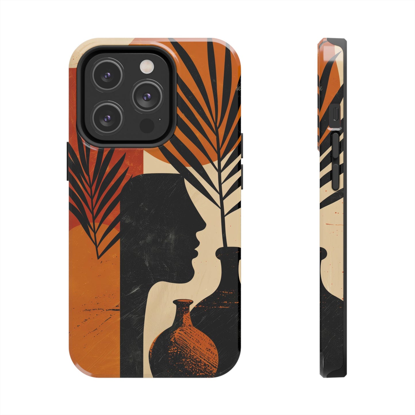 Artistic Tough Phone Case with Nature-Inspired Design