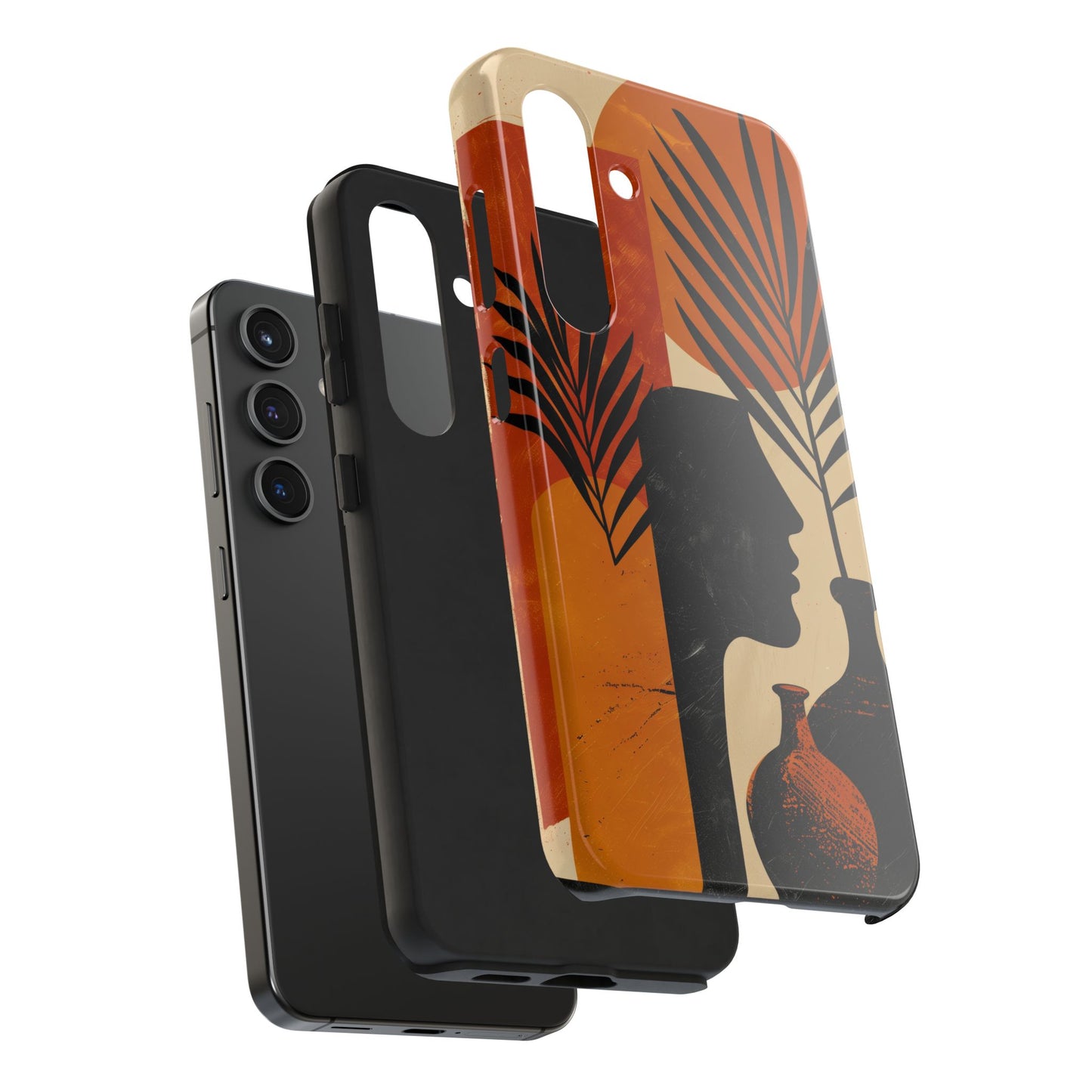 Artistic Tough Phone Case with Nature-Inspired Design