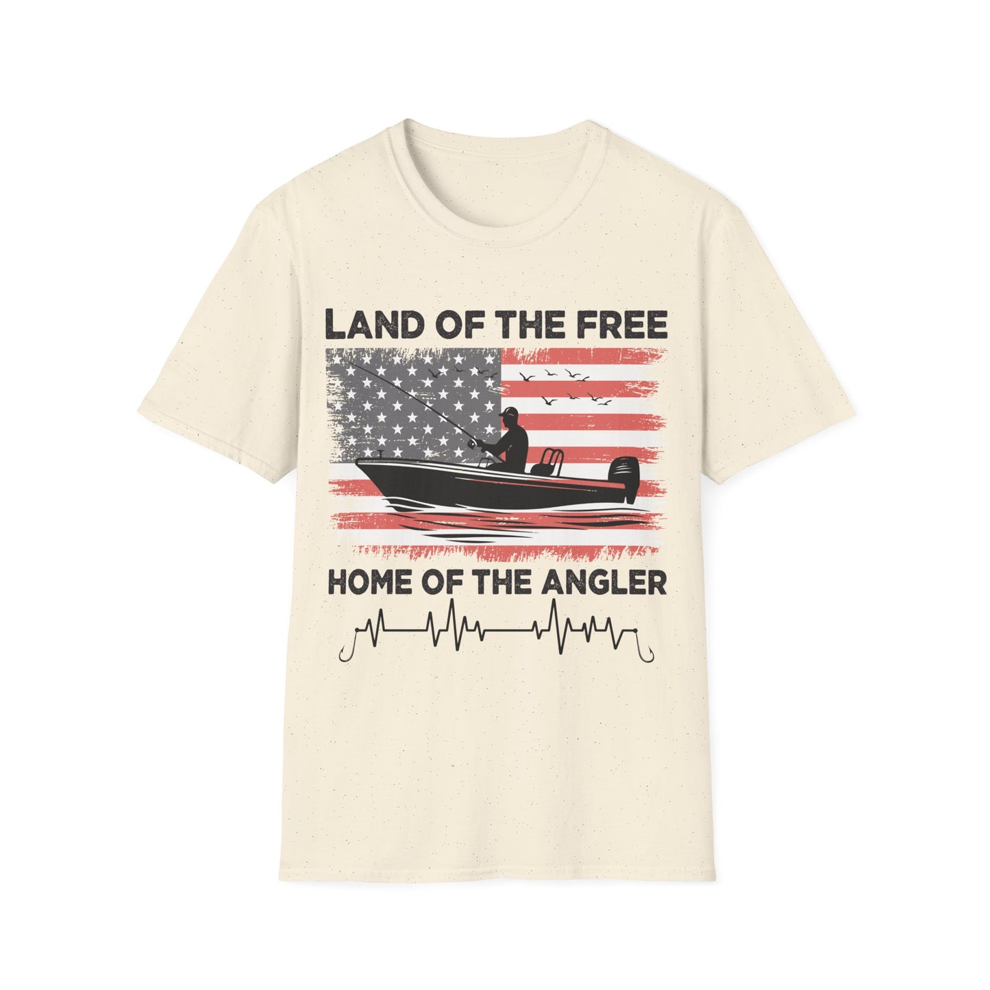 Land of the Free Fishing T-Shirt | Home of the Angler Graphic Tee for Outdoor Enthusiasts