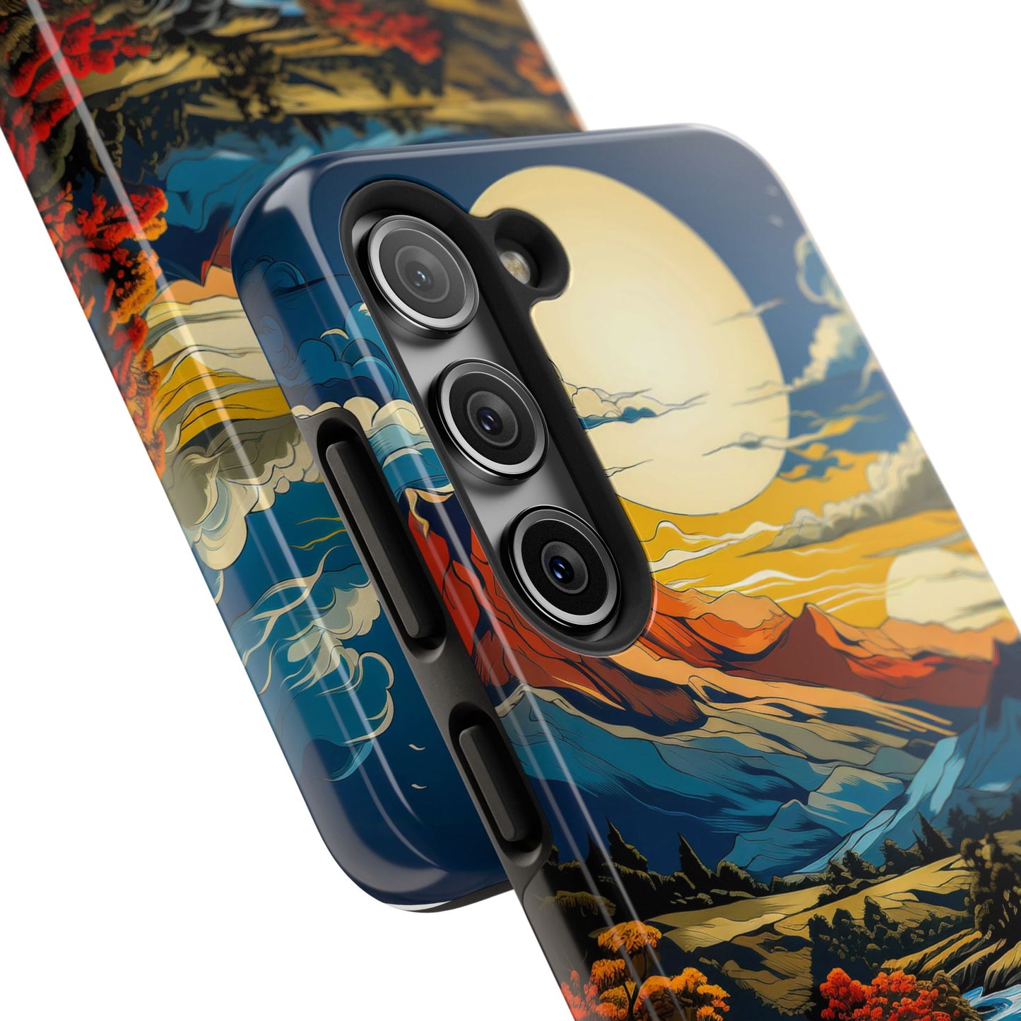 Scenic Landscape Tough Phone Case - Vibrant Nature Design for Adventurers