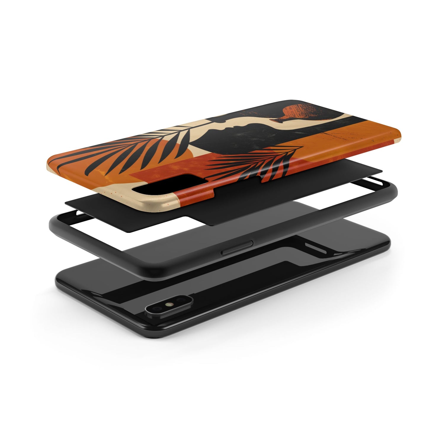Artistic Tough Phone Case with Nature-Inspired Design